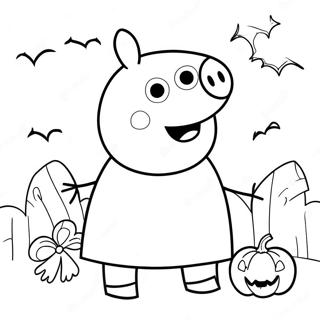 Peppa Vark Halloween Inkleurbladsye