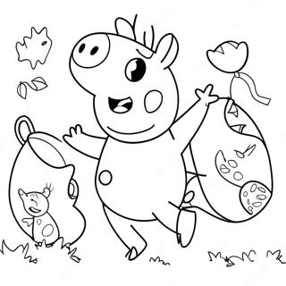 Peppa Pig Trick Or Treat Inkleurblad 123534-57818