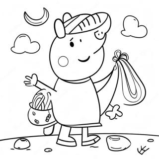 Peppa Pig Trick Or Treat Inkleurblad 123534-57819