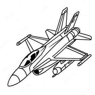 F18 Vegvliegtuig Inkleurblad 123584-57851