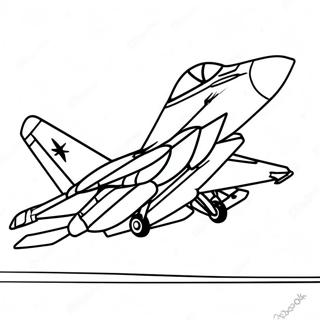 F18 Vegvliegtuig Inkleurblad 123584-57852