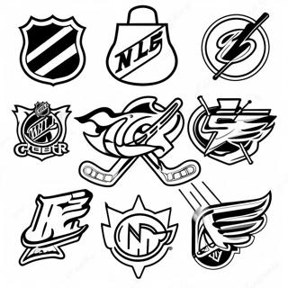 Kleurvolle Nhl Span Logos Inkleurblad 123637-57893