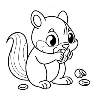 Oulike Chipmunk Wat N Neut Eet Inkleurblad 123817 58038