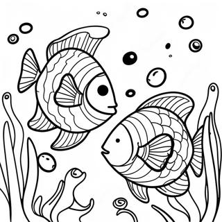 Twee Vis Wat N Seegras Snack Deel Inkleurblad 123871-58087