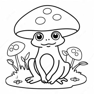 Schattige Sampioen Frog Inkleurblad 124844-58922