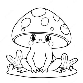 Schattige Sampioen Frog Inkleurblad 124844-58923