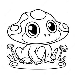 Schattige Sampioen Frog Inkleurblad 124844-58924