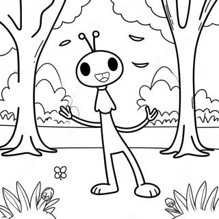 Gelukkige Forky In N Sonnige Park Inkleurblad 125259-59253