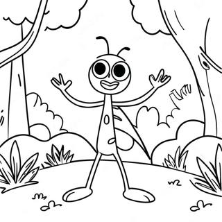 Gelukkige Forky In N Sonnige Park Inkleurblad 125259-59254