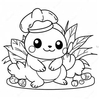 Pokemon Thanksgiving Inkleurbladsye