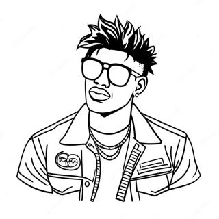 Nle Choppa Met Sonbrille Inkleurblad 125775-59657