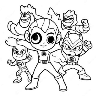 Beest Seun Met Superheld Vriende Inkleurblad 126342-60093