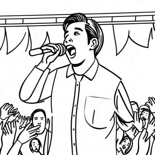 Ivan Cornejo Sing Op Verhoog Inkleurblad 126366-60108