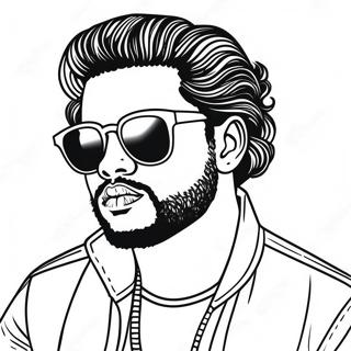 Die Weeknd Met Sonbril Inkleurblad 126470-60191