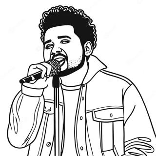 Die Weeknd Wat In N Mikrofoon Sing Inkleurblad 126472 60198