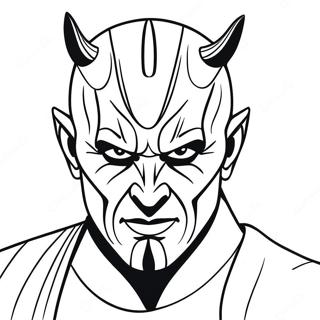 Darth Maul Se Vreesaanjaende Gesig Inkleurblad 126523-60236
