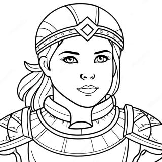 Dapper Meisie In Volle Pantser Inkleurblad 126913-60538