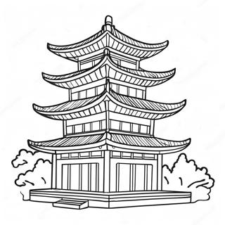 Tradisionele Asiatiese Argitektuur Inkleurblad 127169-60738