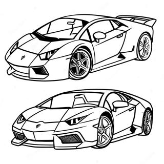 Lamborghini Hot Wheels Inkleurbladsye