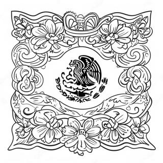 Levendige Mexikaanse Vlag Inkleurblad 127579-61174