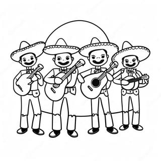 Kleurvolle Mariachi Orkes Inkleurblad 127580-61179