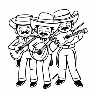 Kleurvolle Mariachi Orkes Inkleurblad 127580-61180