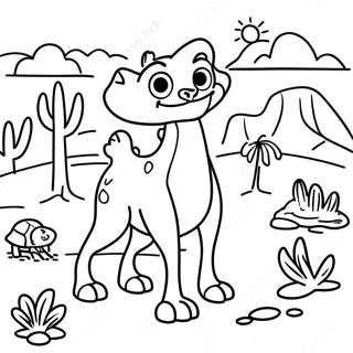 Speelse Woestyn Dierhabitat Inkleurblad 127735-61307