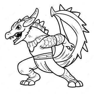 Dappere Monster Jagter In Aksie Inkleurblad 128121-61598