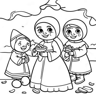 Tradisionele Las Posadas Toneel Inkleurblad 128174-61642