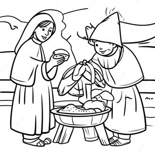 Tradisionele Las Posadas Toneel Inkleurblad 128174-61643