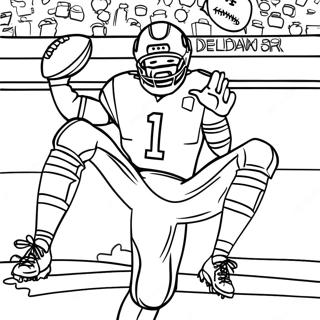 Odell Beckham Jr Touchdown Viering Inkleurblad 128559-61942