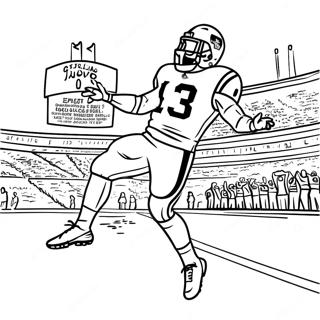 Odell Beckham Jr Touchdown Viering Inkleurblad 128559-61943