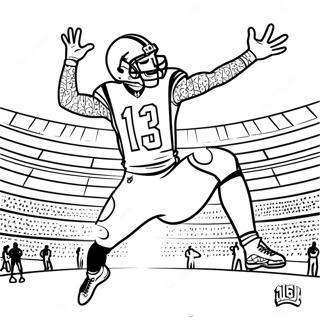 Odell Beckham Jr Touchdown Viering Inkleurblad 128559-61944