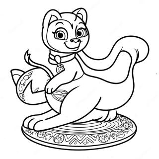 Jasmine En Rajah Op N Vliegende Tapyt Inkleurblad 128742 62086