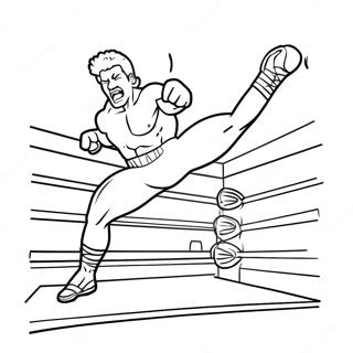 Opwindende Wwe Wrester Wat Op Teenstander Spring Inkleurblad 128791-62116