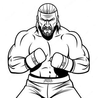 Aksie Gevulde Triple H In Die Ring Inkleurblad 128794-62125