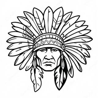 Inheemse Amerikaanse Kopbedekking Inkleurblad 128894-62194