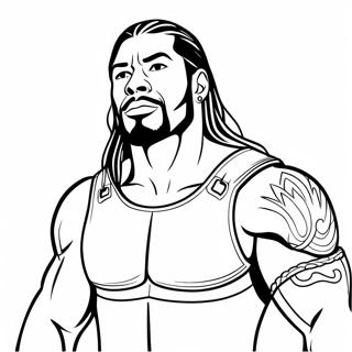 Roman Reigns In Aksie Inkleurblad 129428-62613