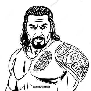 Roman Reigns In Aksie Inkleurblad 129428-62614