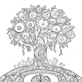 Gedetailleerde Familieboom Inkleurblad 129584 62738