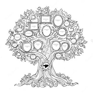 Gedetailleerde Familieboom Inkleurblad 129584 62739