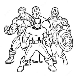 Maklike Avengers Inkleurblad 129736-62851