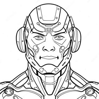 Cyborg Inkleurblad 129993-63050