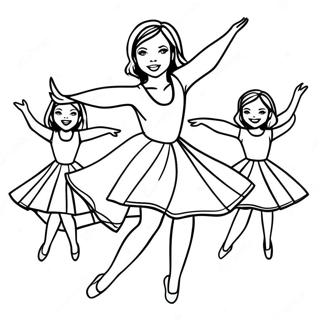 Opwindende Dance Moms Optrede Kleurprent Inkleurbladsye