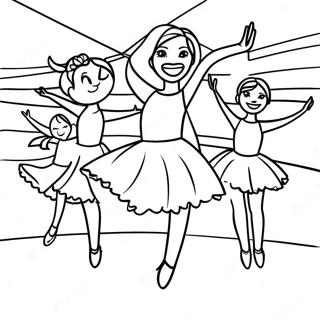 Opwindende Dance Moms Optrede Kleurprent Inkleurbladsye