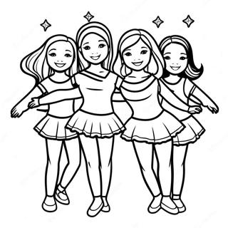 Dance Moms Groepdans Kleurprent Inkleurbladsye