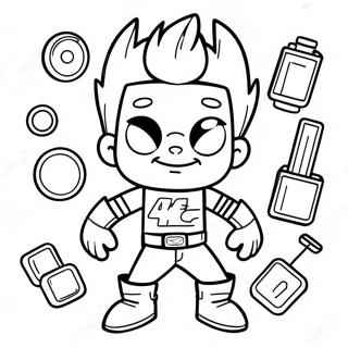 Johnny Test Met Blingy Gadgets Inkleurblad 130225-63233