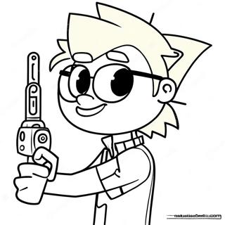 Johnny Test Met Blingy Gadgets Inkleurblad 130225-63234