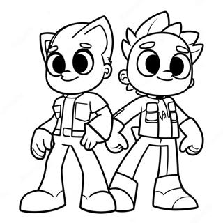 Johnny Test En Dukey Inkleurblad 130227 63241