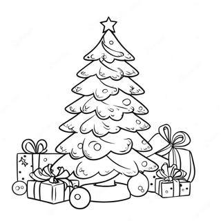 Vintage Kersboom Inkleurblad 13043 2862